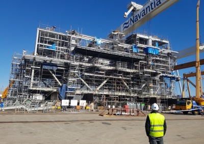 REDACCIÓN DE PROYECTO Y DIRECCIÓN DE OBRA DE LAS «OBRAS DE  ACONDICIONAMIENTO  DE LAS CAMAS  CONSTRUCCIÓN PARA EL PROYECTO OSS EAST ANGLIA ONE» EN A FACTORÍA DE NAVANTIA (PUERTO REAL, CÁDIZ)